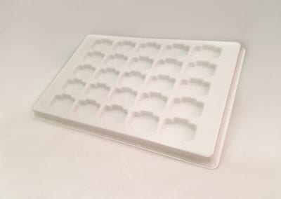 Plain Thermoformed Tray with Cavities